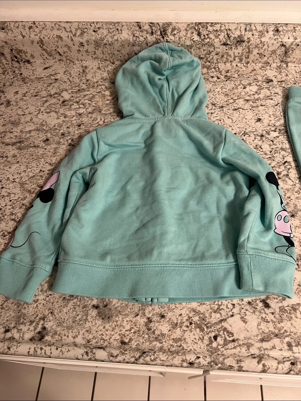 GAP Kids Mint Green Minnie & Mickey Zip Hoodie sweatpant set